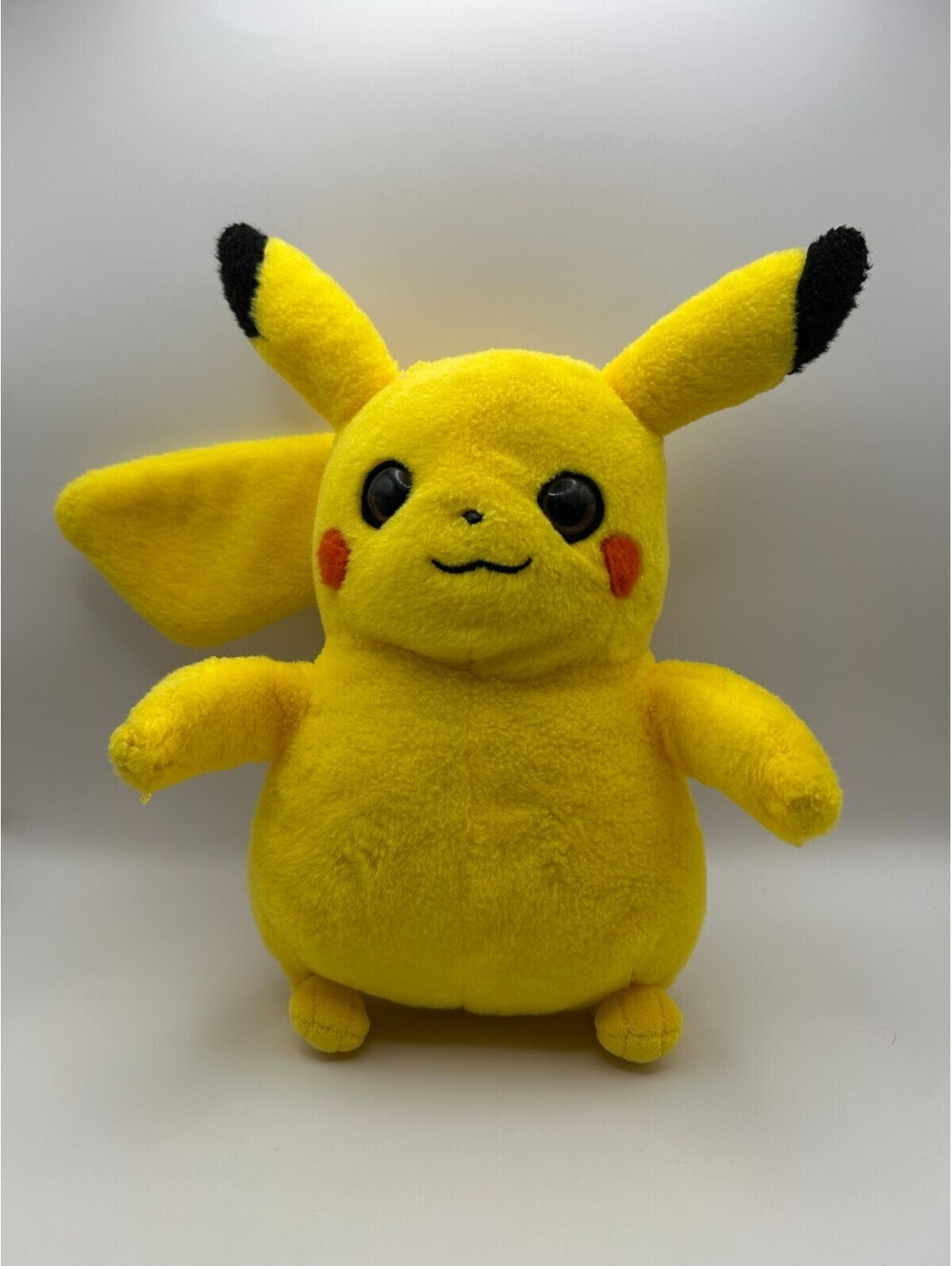Official Pokémon Pikachu Plush Yellow Black Ears Brown Tail